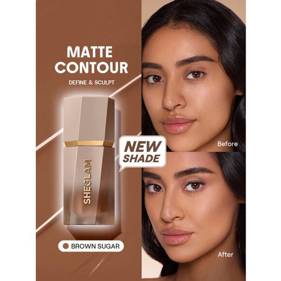 SHEGLAM Sun Sculpt Liquid Contour – Brown Sugar | Medium Neutral Brown - Picture 1 of 11